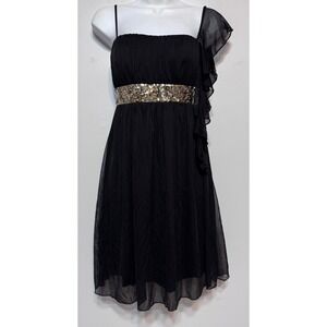 Y2K Studio Y Babydoll Sequin Party Dress Size Small Elegant 90s Semi Formal Prom